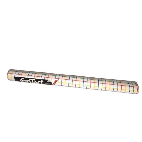 Vintage 80s rainbow striped contact paper NIP - Picture 1 of 9